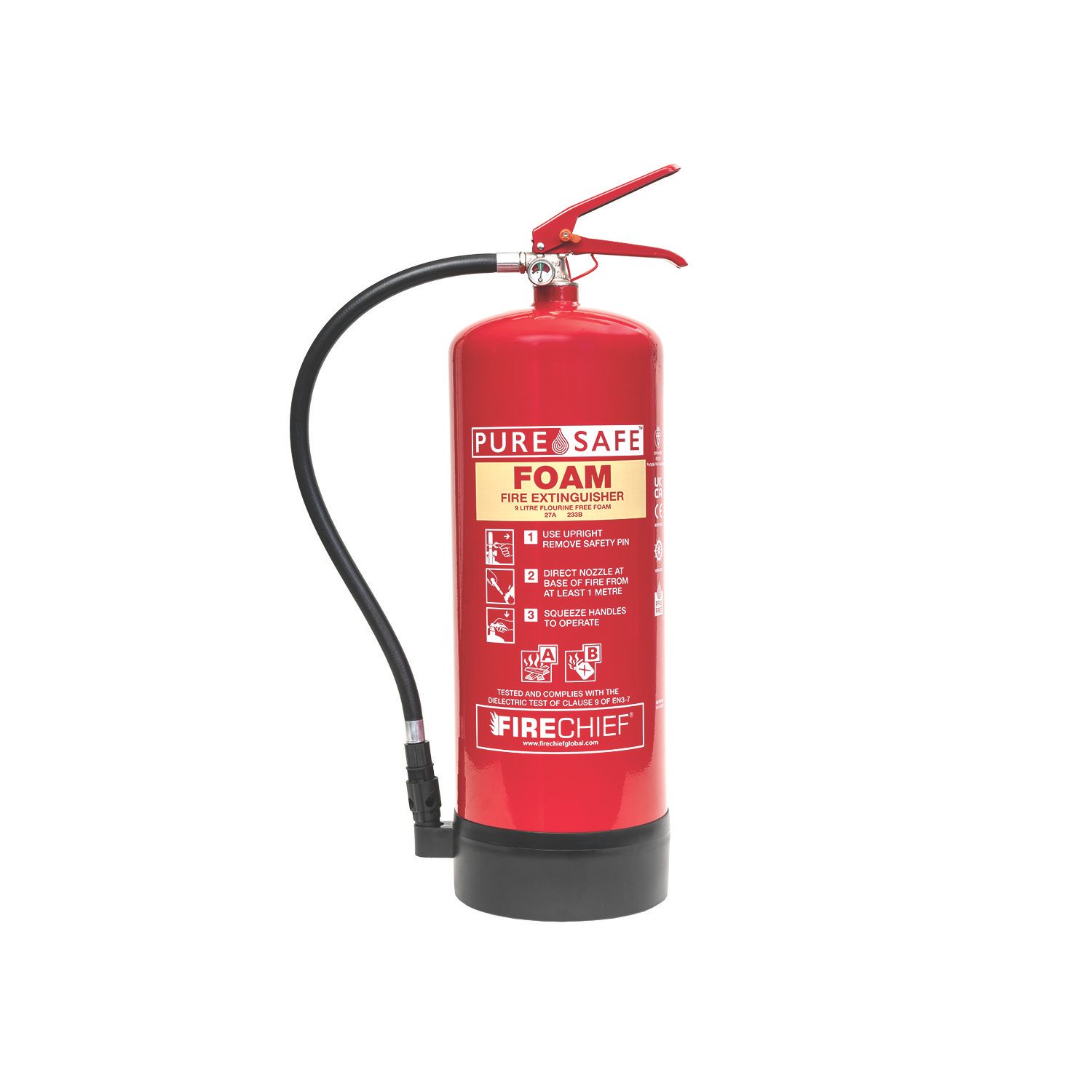Firechief PureSafe FFF9 Foam Fire Extinguisher 9Ltr (864CH)