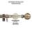 Renaissance Antique Brass Curtain Pole 19/16mm x 160-300cm