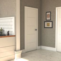 Green & Taylor  Satin Painted White Wooden Ladder Internal Fully-Finished Door 1981mm x 686mm