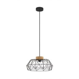 Eglo Padstow Pendant Light Black & Natural
