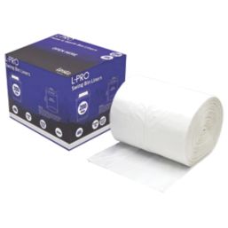 L-PRO  White Swing Bin Liners in Dispenser Box 40Ltr 200 Pack