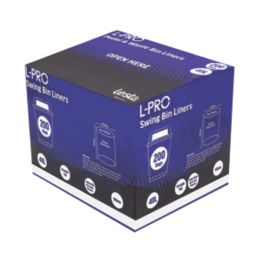 L-PRO  White Swing Bin Liners in Dispenser Box 40Ltr 200 Pack