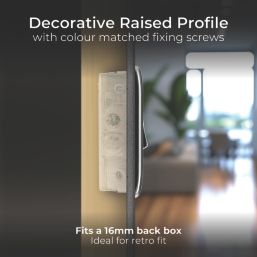 British General Nexus Metal 10AX 1-Gang Intermediate Switch Polished Chrome