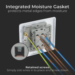 British General Nexus Metal 10AX 1-Gang Intermediate Switch Polished Chrome