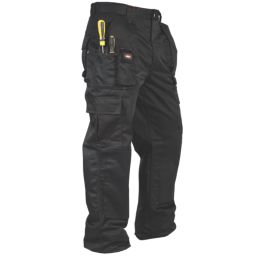 Lee Cooper LCPNT206 Multi Pocket Cargo Trousers Black 34" W 29" L