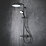 Mira Atom Dual Outlet Rear-Fed Exposed Matt Black Thermostatic Mixer Shower