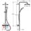 Mira Atom Dual Outlet Rear-Fed Exposed Matt Black Thermostatic Mixer Shower