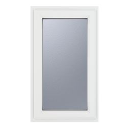 Crystal  Right-Hand Opening Obscure Triple-Glazed Casement White uPVC Window 610mm x 820mm