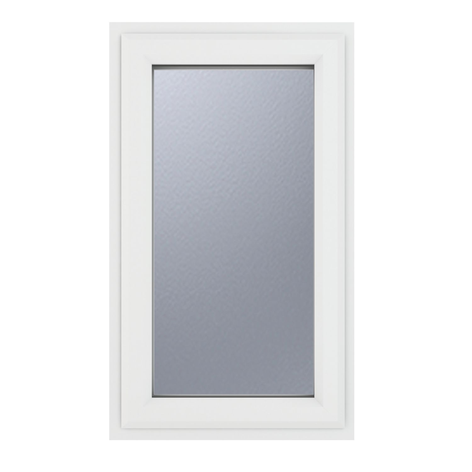 Crystal Right-Hand Opening Obscure Triple-Glazed Casement White uPVC Window 610mm x 820mm (864JN)