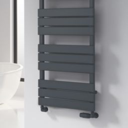 Reina 1124mm x 500mm 1834BTU Anthracite Flat Designer Towel Radiator