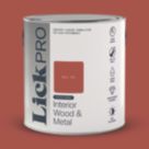 LickPro 2.5Ltr Red 02 Satin Water-Based Trim Paint