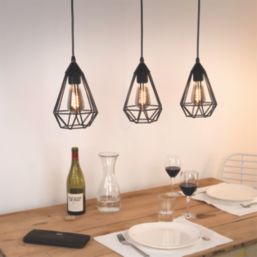 Eglo Tarbes 3-Light Pendant Black