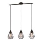 Eglo Tarbes 3-Light Pendant Black
