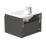 Newland  Single Drawer Wall-Mounted Vanity Unit with Basin Matt Midnight Mist 500mm x 450mm x 370mm