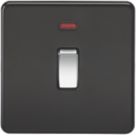 Knightsbridge  20A 1-Gang DP Control Switch Matt Black with LED