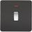 Knightsbridge  20A 1-Gang DP Control Switch Matt Black with LED