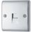 British General Nexus Metal 1-Gang Slave Telephone Socket Polished Chrome