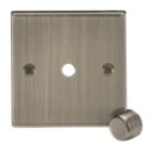 Knightsbridge Raised Square 1-Gang Modular Dimmer Switch Antique Brass