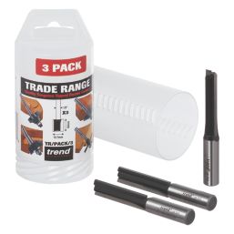 Trend TR/PACK/3 1/2" Straight Kitchen Worktop Plunge Cutters 12.7mm x 50mm 3 Pack