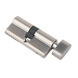 Smith & Locke Fire Rated 1 Star Thumbturn 6-Pin Euro Cylinder Lock 35-35 (70mm) Polished Nickel