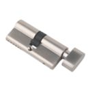 Smith & Locke Fire Rated  6-Pin Thumbturn Euro Cylinder Lock 35-35 (70mm) Polished Nickel