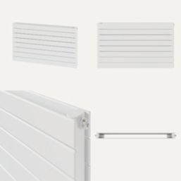 Flomasta  578mm x 800mm 2948BTU White Horizontal Designer Radiator