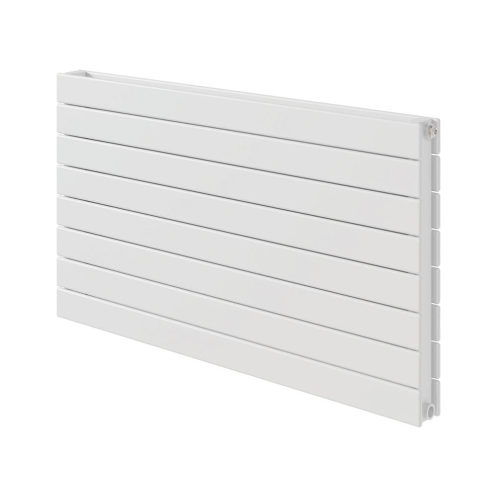 Moretti 578mm x 800mm 2948BTU White Horizontal Designer Radiator - Screwfix