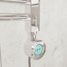 Flomasta 1200mm x 600mm 1364BTU Chrome Flat Electric Towel Radiator