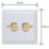 Varilight V-Pro 2-Gang 2-Way LED Dimmer Switch  Georgian White with Colour-Matched Inserts