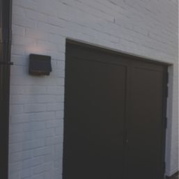 Lutec Aleta Outdoor LED Solar Wall Light With PIR Sensor Dark Grey 1100lm