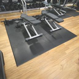 COBA Sport Tile End Piece Leisure Mat  Black 61cm x 61cm