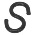 Essentials S-Hooks Black 45 x 5mm 4 Pack