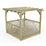 Forest Ultima 8' x 8' (Nominal) Flat Pergola & Decking Kit with 3 x Balustrades