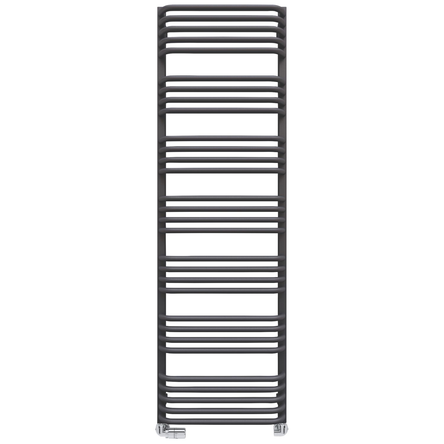 Terma 1580mm x 500mm 2706BTU Dark Grey Curved Designer Towel Radiator (865HR)