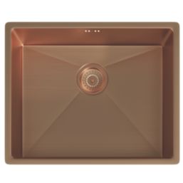 ETAL Elite 1 Bowl Stainless Steel Inset / Undermount Kitchen Sink Brushed Copper 540mm x 205mm