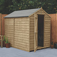 Forest  5' x 7' (Nominal) Apex Overlap Timber Shed with Base