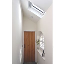 Keylite  Manual Centre-Pivot White Painted Timber Double-Glazed Roof Window Clear 550mm x 980mm