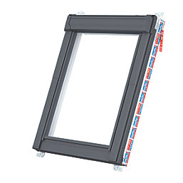 Keylite  Manual Centre-Pivot White Painted Timber Roof Window Clear 550mm x 980mm