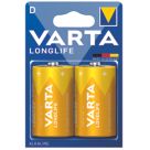 Varta Longlife D Alkaline Batteries 2 Pack