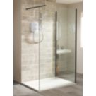 Triton Neo  Frameless Showerwall  Black 800mm x 2000mm