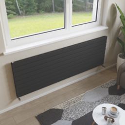 Ximax Oceanus 595mm x 1800mm 5635BTU Anthracite Horizontal Designer Radiator