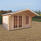 Shire Cannock 12' x 10' (Nominal) Apex Timber Log Cabin
