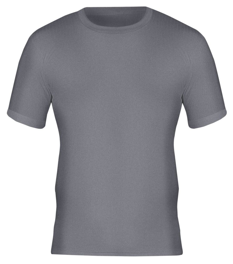 Workforce WFU2400 Short Sleeve Thermal T-Shirt Base Grey X Large 39-41 ...