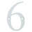 Fab & Fix Door Numeral 6, 9 White 80mm