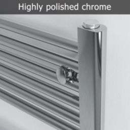 Azur 1150mm x 600mm 1054BTU Chrome Flat  Towel Radiator
