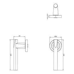 Cooke & Lewis Wembrit Lever on Rose Door Handles Pair Satin Nickel