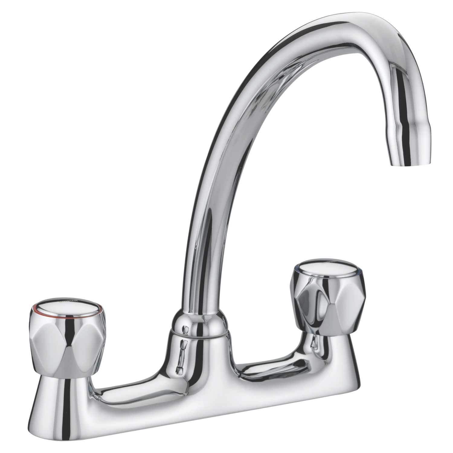 Bristan VAC BDSM C MT Club Deck Mounted Bridge Sink Mixer Chrome (866JE)