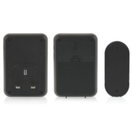 Byron DBY-22354BS Plug-In Wireless Door Chime Pack Black