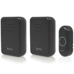 Byron DBY-22354BS Plug-In Wireless Door Chime Pack Black