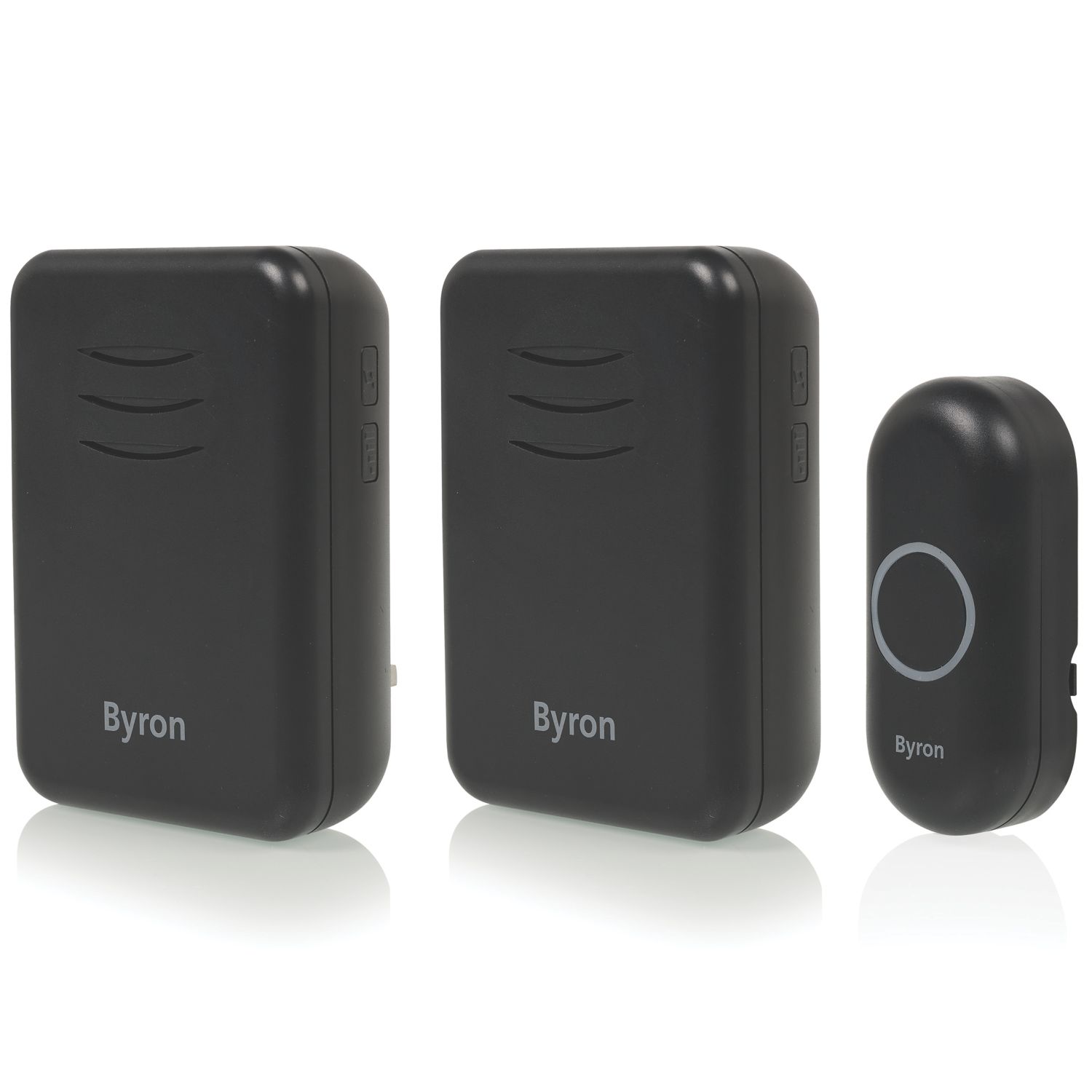 Byron DBY-22354BS Plug-In Wireless Door Chime Pack Black (866KW)